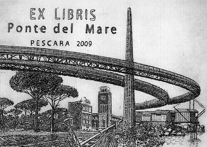 EX LIBRIS - Ponte del mare "trabocchi"