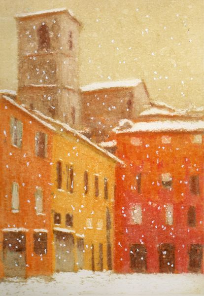 BOLOGNA - Corte Galluzzi con neve