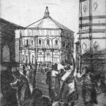 FIRENZE - Turisti in piazza Duomo